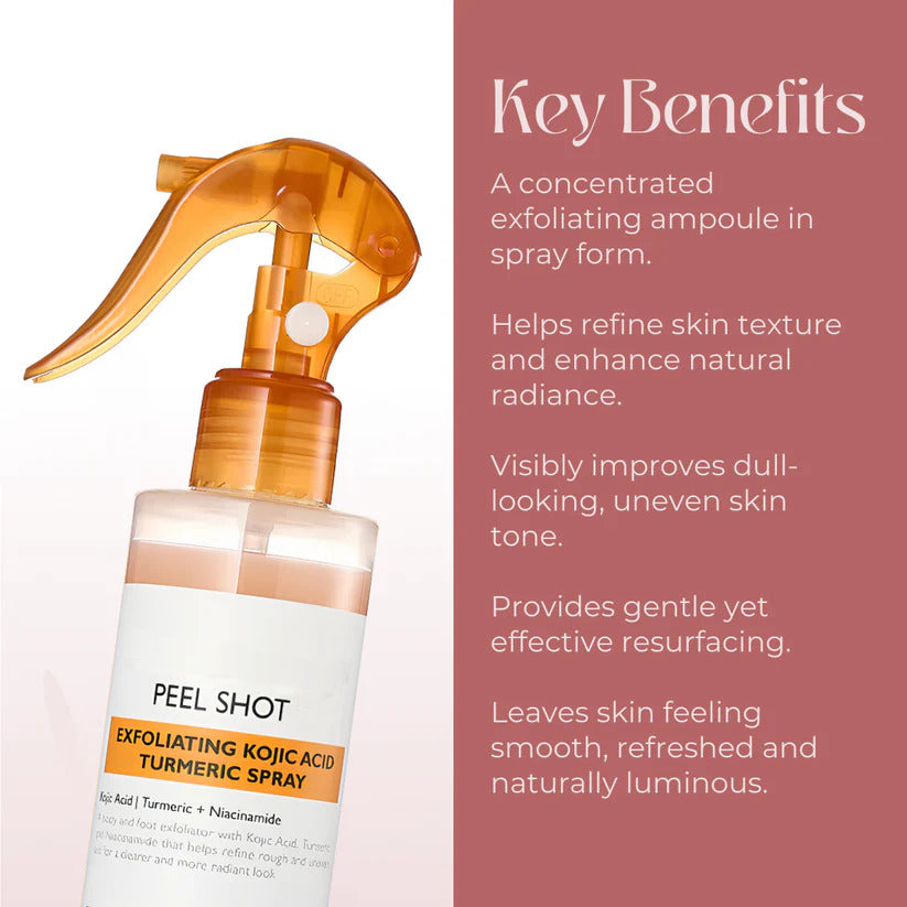 Dewvely Peel Shot - Kojic + Turmeric Body Peel Spray