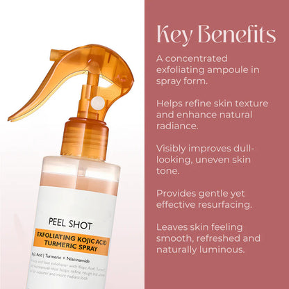 Dewvely Peel Shot - Kojic + Turmeric Body Peel Spray
