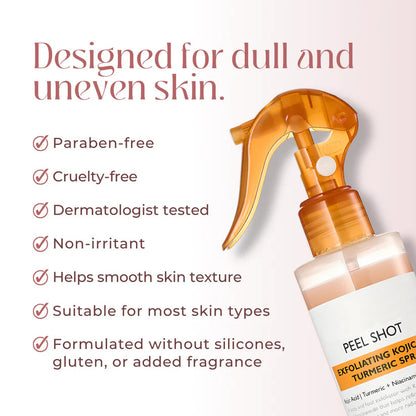 Dewvely Peel Shot - Kojic + Turmeric Body Peel Spray