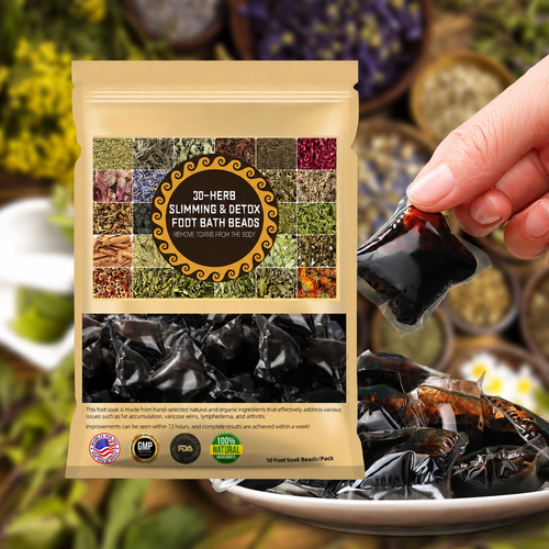 30-Herb Slimming & Detox Foot Bath Beads-🦵👩‍⚕️(LANA Certification, Lymphatic Association of America)