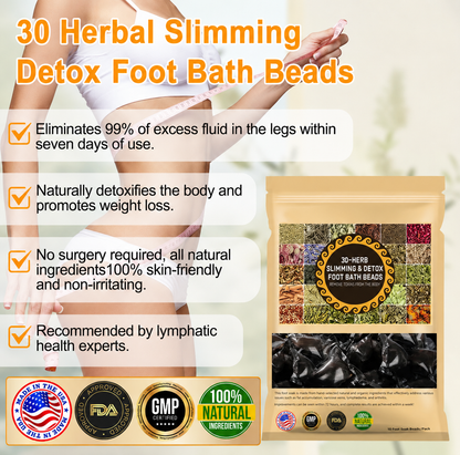 30-Herb Slimming & Detox Foot Bath Beads-🦵👩‍⚕️(LANA Certification, Lymphatic Association of America)