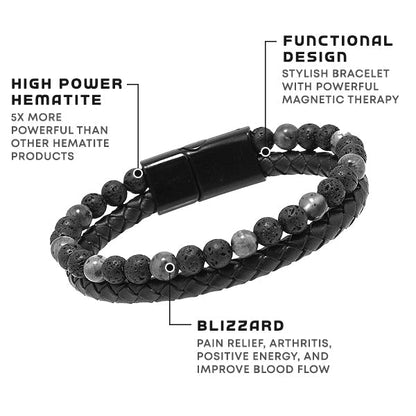 Natural Agate Stone Leather Beaded Bracelet(Limited time discount 🔥 last day)