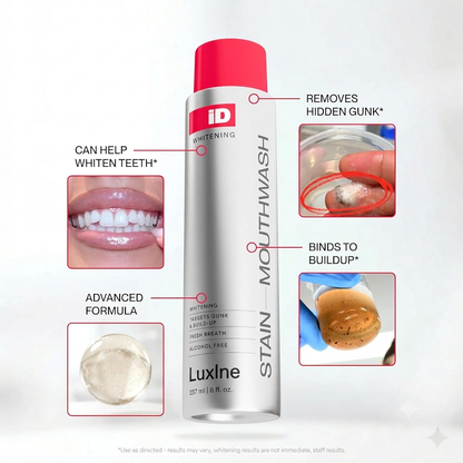 iD Stain Whitening Mouthwash, Gunk Removing Mouthwash for Fresh Breath