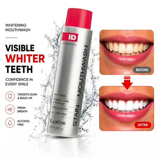 iD Stain Whitening Mouthwash, Gunk Removing Mouthwash for Fresh Breath
