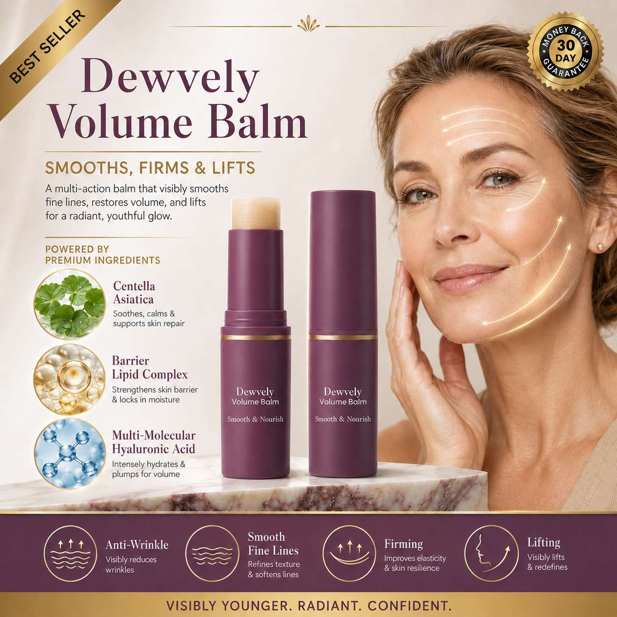 Anti Aging-Lifts Skin-Smooths Wrinkles-Beauty Balm