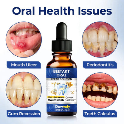 Dewvely BeeTakt Oral Repair Solution-sensitive teeth-Removes stubborn plaque and deep stains-Eliminates 99.9% of harmful bacteria