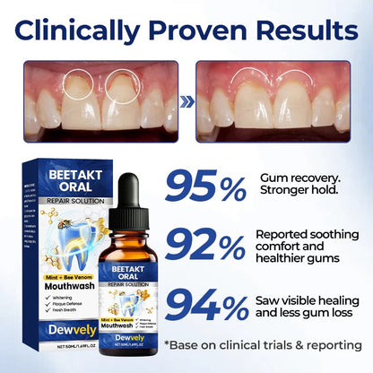 Dewvely BeeTakt Oral Repair Solution-sensitive teeth-Removes stubborn plaque and deep stains-Eliminates 99.9% of harmful bacteria