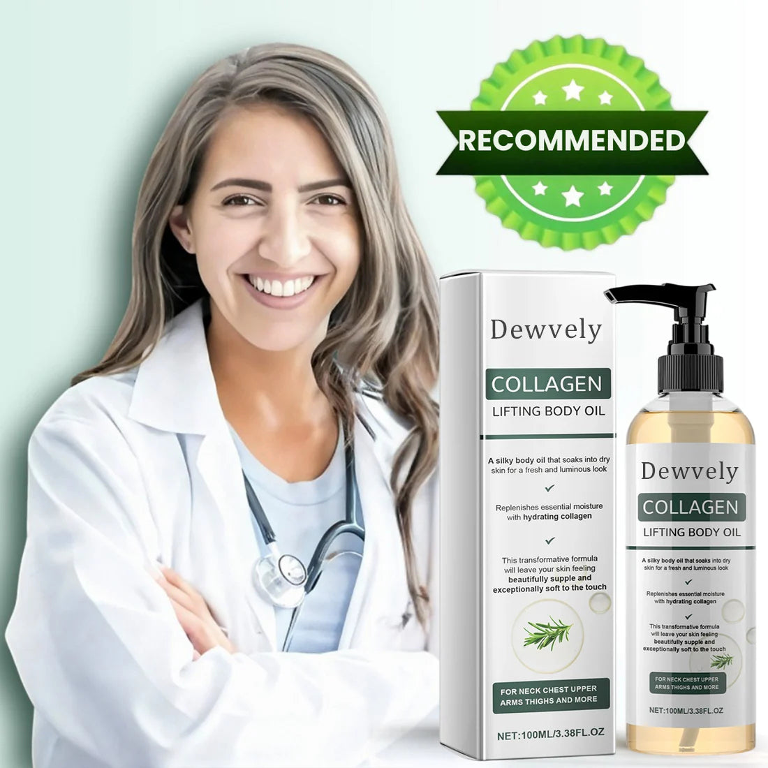 Dewvely Collagen Oil | Tightens and lifts sagging skin by 98% within 24 hours