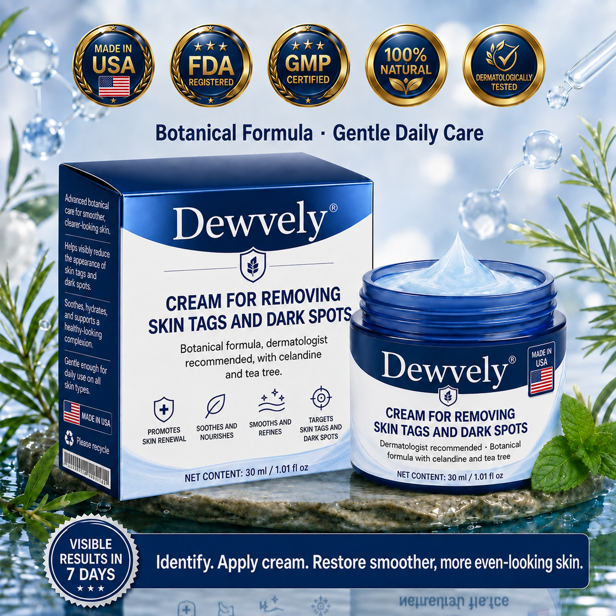 Dewvely® 7-𝐃𝐚𝐲 𝐒𝐤𝐢𝐧 𝐓𝐚𝐠 & 𝐒𝐩𝐨𝐭 𝐄𝐫𝐚𝐬𝐞𝐫 𝐂𝐫𝐞𝐚𝐦 (Pain-Free, Scar-Free Formula)