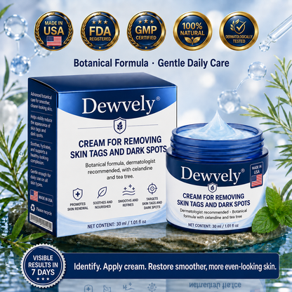 Dewvely® 7-𝐃𝐚𝐲 𝐒𝐤𝐢𝐧 𝐓𝐚𝐠 & 𝐒𝐩𝐨𝐭 𝐄𝐫𝐚𝐬𝐞𝐫 𝐂𝐫𝐞𝐚𝐦 (Pain-Free, Scar-Free Formula)
